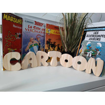 Lettres 5cm cartoon en bois...