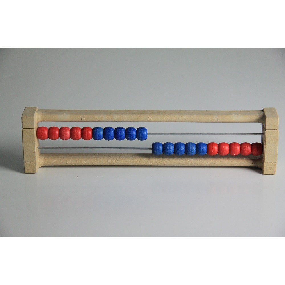 Petit boulier 20 boules rouges et bleues Petit boulier 20 boules rouges et bleues