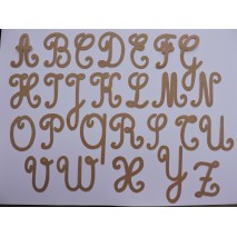 Lettres rugueuses Montessori  Majuscules cursives, police cursif Standard