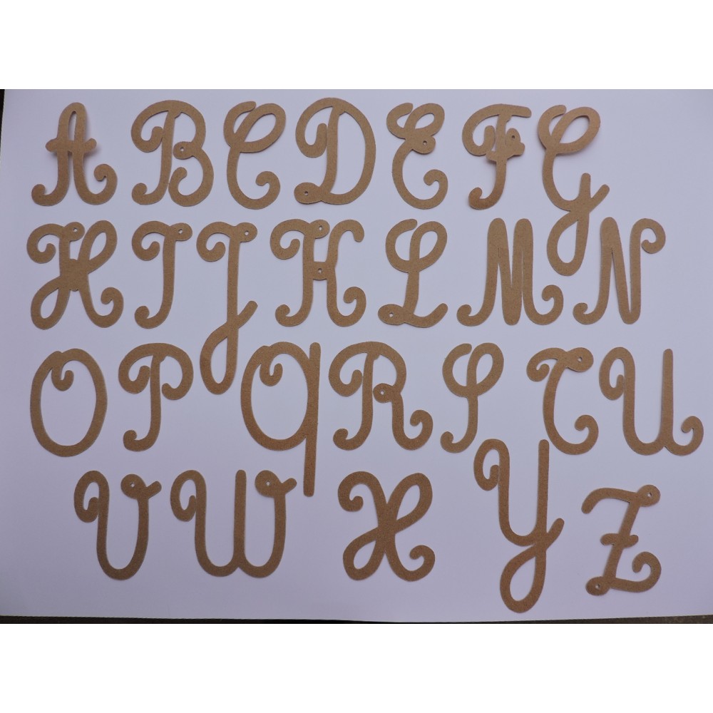 Lettres rugueuses Montessori  Majuscules cursives, police cursif Standard