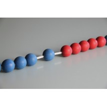 Chaîne de calcul 20 grosses boules rouges et bleues