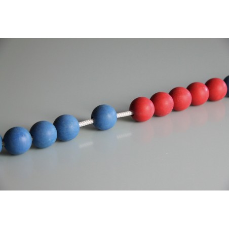 Chaîne de calcul 20 grosses boules rouges et bleues