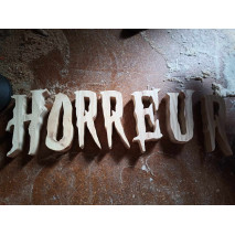 Lettres 20cm Horreur en...